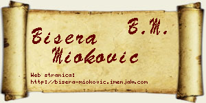 Bisera Mioković vizit kartica